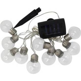 LED lyskæde - udendørs m. solcelle funktion, 20 pærer, 5,8 m