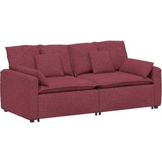 modulsofa med hynder vinrød