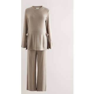 Next Taupe Brown Maternity Nursing Co-ord Sweatshirt and Joggers Set