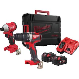Milwaukee M18 BLPP2B3-502X Værktøjssæt med batteri og oplader
