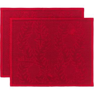 Royal Copenahgen Stjerne Riflet Jul dækkeserviet rød 45x35 cm 2 stk.