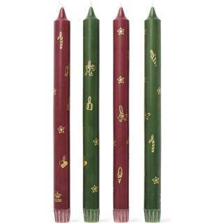 Royal Copenhagen Stjerne Riflet Jul Lys, 28 cm, 4 stk.