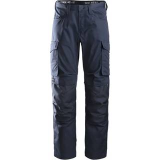 Snickers 6801 service bukser med knælommer navy 252