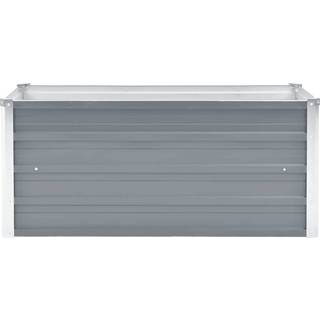 forhøjet plantekasse 100x40x45 cm galvaniseret stål grå