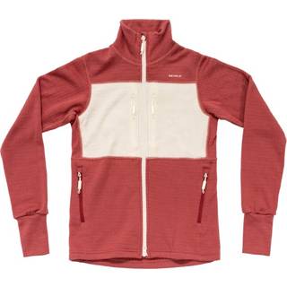 Devold Women's Egga Grid Merino Jacket Marsala/Offwhite, M
