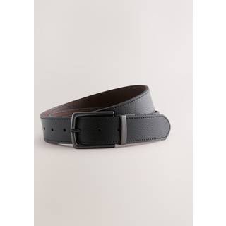 Next Black/Brown Reversible Grainy Leather Belt
