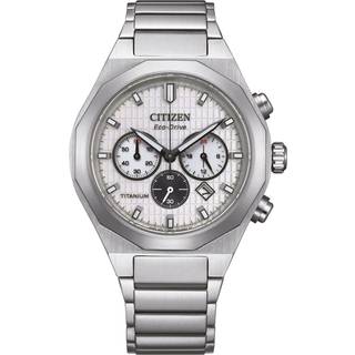 Citizen CA4690-51A Eco-Drive Herren-Solaruhr Chronograph Titan Silberfarben