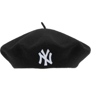 New Era FEMALE WOOL BERET NEW YORK YANKEES BLK Hat black - O/S