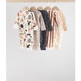Next 5 Pakke Baby-natdragter med tovejslynlås og fodløse ærmer (0måneder-3år)