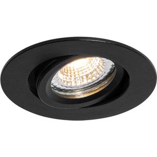Integreret spotlampe sort vipbar 6,5 cm inkl. LED IP54 Ultra Slim - Pupil