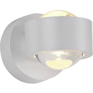 JUST LIGHT. GmbH LED væglampe Chia, dæmpbar, Hvid/opal, Stue/spisestue, Metal, Moderne