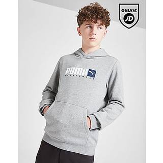 PUMA Sportswear Essential Overhead Hoodie Junior, Grå - 11-12Y