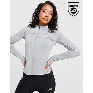 New Balance Logo Full Zip Top, Grå - S