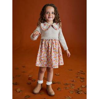 Jojo Maman Bébé JoJo Maman Bébé Natural Floral Knitted Combo dress - 110-116cm (5-6 Years)