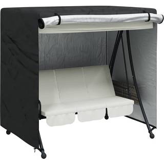 Overtræk til udendørs gynge Sort 175 x 125 x 160 cm 600D stof