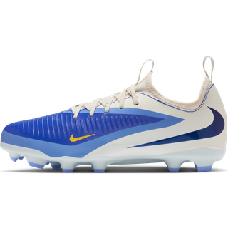 Nike Jr. Phantom 6 Low Academy LV8-fodboldstøvler til flere typer underlag til større børn - blå - 36