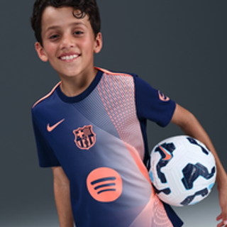 Nike FC Barcelona Pre Match T-Shirt Junior, Blå - 9-10Y