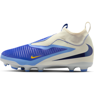 Nike Jr. Phantom 6 High Academy LV8-fodboldstøvler til græs til større børn - blå - 34