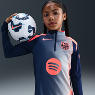 FC Barcelona Strike Third Nike Total 90 Dri-FIT Pre-Match-fodboldtræningstrøje til større børn - blå - XL