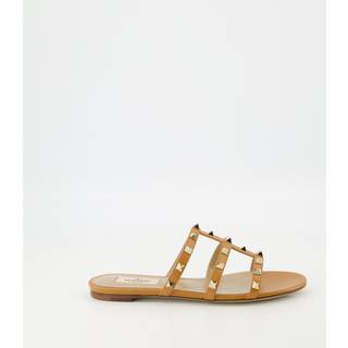 Valentino Garavani Rockstud leather sandals - beige - EU 40