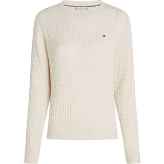 Cable Striktrøje, Heather Ivory Petal, XS