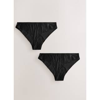 Next Black Zebra Brazilian No VPL Zebra Print Knickers 2 Pack