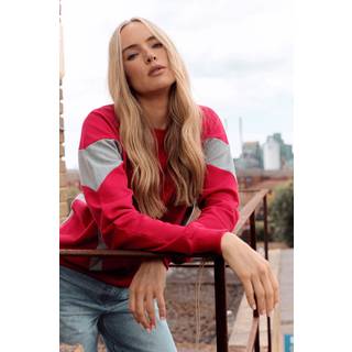 Lts Tall Red Colour Block Sweatshirt 8 Lts | Tall Women's Hoodies & Sweatshirts