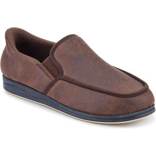 Pavers Pavers Brown Extra Wide Memory Foam Slippers