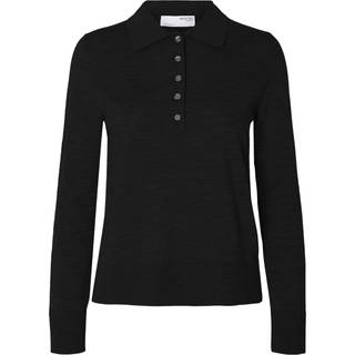 100% Merinould Strikket Poloshirt