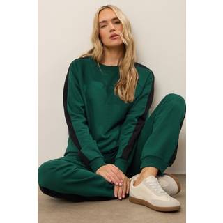 Lts Tall Green Colour Block Sweatshirt 8 Lts | Tall Women's Hoodies & Sweatshirts