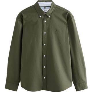 Next Dark Green Regular Fit Long Sleeve Oxford Shirt - xlarge