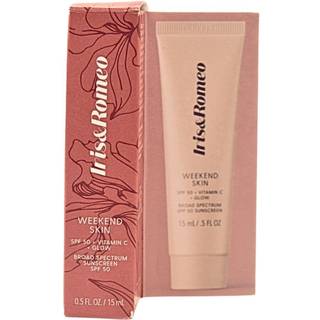 IRISROMEO Mini Weekend Skin SPF 50: Tonet mineral solcreme med C-vitamin og niacinamid til øjeblikkelig glød, ingen hvidt skær, korallvenlig