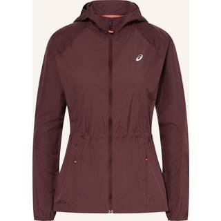 ASICS Road Packable Running Jacket Women - Dark Red, Size S - dark_red