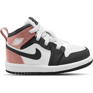 Jordan 1 Mid-sko til babyer/småbørn - hvid - 23.5