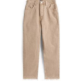 Raw Hem Slim Straight Leg Jeans