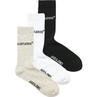 Jack & Jones 3pak tennissokker i sort, hvid og grå til herre