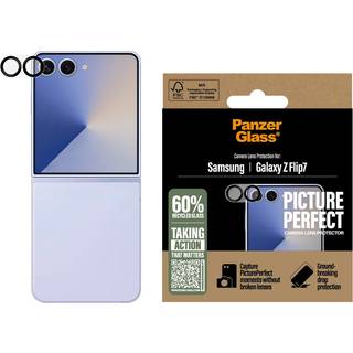 Samsung Galaxy Z Flip7 - PanzerGlass PicturePerfect Kameralinsebeskytter - Gennemsigtig / Sort