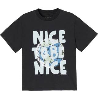Stella McCartney Kids Printed cotton jersey T-shirt - black - Y 10