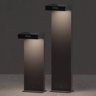 KLEWE LED-solcellelampe ALA GROUND MINI, antracit, 40 cm, IP65 MINI, Sort, Aluminium, Moderne, Solcellelampe