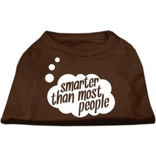 Smartare än de flesta skärmar tryckt hundskjorta brun xxxl