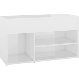 skoreol 80x30x45 cm konstrueret træ hvid højglans