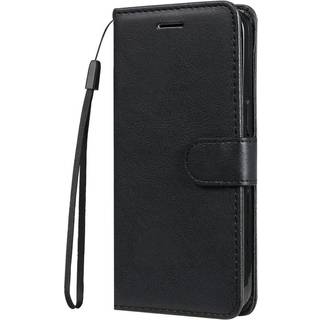 Google Pixel 9a - EIDERWOOD Kunstlæder Flip Cover m. Kortholder & Strop - Sort