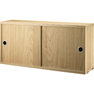 Skab String System med skydedøre, B 78 x D 20 cm