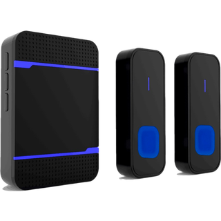 Trådløs Dørklokke med 2 Trykknapper - 2-i-1