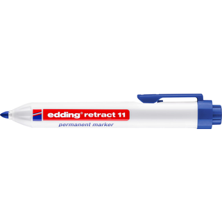 Edding 11-3 blå retract permanent marker, rund spids 1,5-3mm (10stk.)