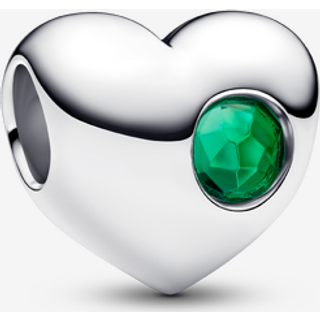 Pandora Silver Engravable May Birthstone Heart Charm