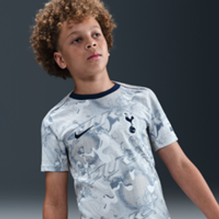 Tottenham Hotspur Academy Pro Home Nike opvarmningstrøje til fodbold med korte ærmer til større børn - hvid - XL