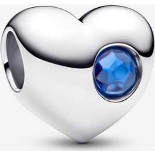 Pandora Silver Engravable September Birthstone Heart Charm