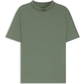 Relaxed fit T-shirt i bomuld med stræk og logokrave