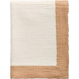 Decotique Ella Crincle Sengetæppe 260x260 Mørk Sand